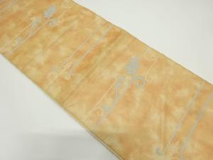 アンティーク 横段に草葉模様織り出し袋帯(材料)